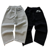 Trendy Embroidery Trousers Men's New High Street Fashion Design Slenient Trousers Loose Jogging Trousers 68HZ