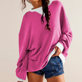 Source Of Street Wind Bumping Long-Sleeved Top Loose Tide Brand Down Shoulder Collar Coat Women Spring And Autumn