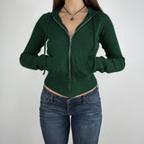 Dili 2025 Autumn And Winter Temperament To Repair Short-Term Zipper Open-Shirt Hooded Coat Women's Clothing