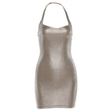 2025 Autumn New Fashion Sexy Hanging Neck Repair Personality Hanging Neck Bag Hip Dress Dress Woman 68HZ