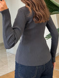 Dili Casual Simple Solid Long-Sleeved Shirt Wool Women's Clothing 2025 Autumn And Winter