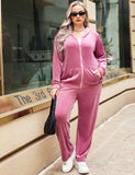 Large-Size Fashion Casual Suit Sports Hoodie Hoodie Hoodie Autumn And Winter Large Size Women's Clothing