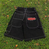 Workwear JNCO Embroidered Jeans Male Hip Hop Retro Loose Legs 68HZ