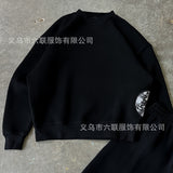 Trendy Embroidery Trousers Men's New High Street Fashion Design Slenient Trousers Loose Jogging Trousers 68HZ