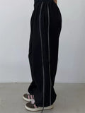 Women's Street Style Loose Casual Trousers Fashion Loose Waist Trousers 68HZ