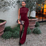 Women's Clothing 2025 Spring And Summer New Fashion Folding Ribbon With Hip Irregular Sleeveless Dress