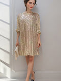 Cross-Explosive Fashion Beads Festival Banquet Squin Dress Dress Dress Dress