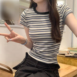 Pure Cotton Polo Collar Short-Sleeved T-Shirt Women's Summer Dress Large-Size Bottom T-Shirt Fat Mm Thin High-End Wrinkled Short Blouse