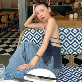 2025 Summer New Hanging Neck Dew Body Sexy Hot Girls Pure Desire To Hang On Women's Clothing 68HZ