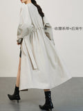 Single-Layer Long-Winded Windwear Coat Women This Year's Popular Temperament Fashion With Top Southeast Asia