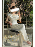 Summer New Set Thin Hip Essence BI Into Imported Three-Home Folded Trouser Top Set