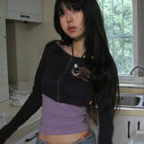 Striped Sling Belt Short Zipper Top Two Sets Of Women's Y2k High Street Repair T-Shirt Outside The Tide 68HZ