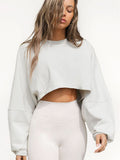 2025 Umbilical Collar Collar Women's Short Sports T-Shirt T-Shirt Knitted Long-Sleeved Top
