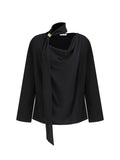 2026 Early Spring New Simple To Wear Temperament Shirt Design Feel Free Ironing V-Neck Shirt Woman