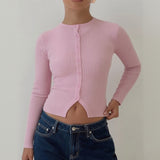 Dili Y2K Hot Girls Solid Color Long Sleeves With Vest Wool Women's Clothing 2025 Autumn And Winter
