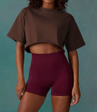 2025 Outdoor Running Sports Short-Sleeved Women Leisure Fitness Blouse Loose Sports T-Shirts 68HZ