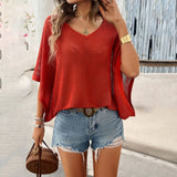 Didi Women's Wearberries 2025 Spring And Summer Leisure Loose Hollow Sweater