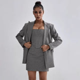 - 2025 Spring And Summer Women's Suit Fish Bone Suit Women's Jacket Belt Trousers 2025 New Spring