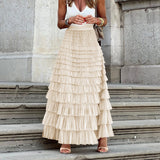 2026 Summer Burst Fashion Mesh Cake Half-Dressed Skirt