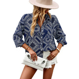 Long-Sleeved Shirt 2025 Spring And Autumn Four Seasons Shirt Temperament Commuter Women's Hibiscus Fabric Printing