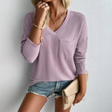 Dili 2025 Autumn And Winter Top Women's Clothing Loose Leisure V-Neck Long-Sleeved Knitwear