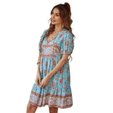 Independent Design Leisure Style Dress 2025 Summer Printing Small Fresh Skirt Light Luxury Fairy Gas
