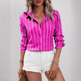 Spring And Summer Women's New Commuting Fashion Fashion Striped Loose Shirt Women Long Sleeves