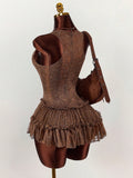 New Fashion Solid Color Body Repair Ballet Princess Lace Splicing Multi-Layer Waist Skirt Dress Dress Woman