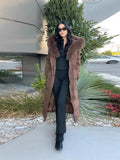 Women's Winter New Thick Warm Collar Tight Belt Hooded Long Cotton Coat Premium Sense