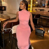 2025 New Sleeveless Round-Neck Temperament Hottie Casual Jacket Dress For Women
