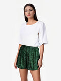 New Sexy Trend Straight-Waist High-Waisted Casual Sleet Three-Point Library Ladies Shorts Pants Women