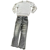 Trendy Towel Embroidered Jeans Men Y2k High Street Niche Design Feeling Casual Straight Pants Trend 68HZ