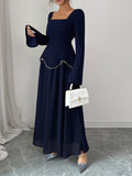 Dili Evening Dress Style Elegant Long Sleeve Long Skirt Dress Dress Women's 2025 Autumn And Winter