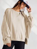 Ebay Open Fork Sweater Women's Fashion Sports T-Shirt Knitted Shirt Long-Sleeved Top Coat Design Sense