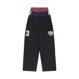 Grailz Project Three-Waisted Sweatpants Men And Women With The Same Baggy Splicing Embroidery Trousers 68HZ