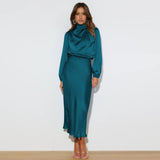 French Design-Sense Hanging Neck Dress Summer Women's Wear Fasame-Sense Evening Dress Elegant Solid Color Bridesmaid Suit