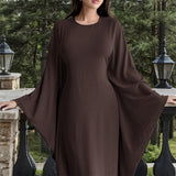 Dili Temperament Elegant Solid Color Long-Sleeved Dress Dress Dress Women's Dress 2025 Autumn And Winter