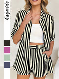 Dili Holiday Striped Shirt Shorts Two-Piece Women's Winter 2025