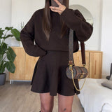 Dili Casual Holiday Sweater Long-Sleeved Short Dress Dress Women's Dress 2025 Autumn And Winter