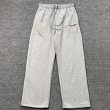 Trendy Brand Broken Planet Letter Embroidery Logo Trousers Men's Street Casual Straight Pants 68HZ