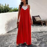 Dili Women's Clothing 2025 Spring And Summer Temperament Elegant Solid Color Sling Dress