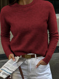Dili Casual Wind Knitted Long-Sleeved Bottom Sweater Women's Clothing 2025 Autumn And Winter