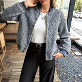 Dili Leisure Vacation Button Long Sleeve Coat Women's Winter 2025