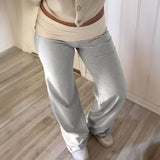 Dili Casual Holiday Striped Girded Trousers Trousers Women's 2025 Autumn And Winter