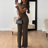 Dili Simple Elegant Style Summer Short-Sleeved Trousers Suit Women's 2025 Summer