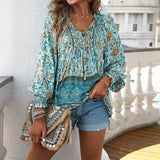 Dili Leisure Vacation Printed Long Sleeve T-Shirt Shirt Women's Winter 2025