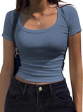 2025 New Thread Pit Strips Long-Sleeved Square T-Shirt Women's T-Shirt