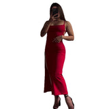 Ins Sexy Sling Open Skirt Woman Design Feel Back Strap Bare Back Party Body Dress Tide 68HZ