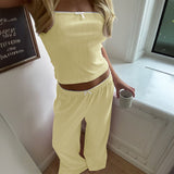 Dili Y2K Sexy Style Brat Straight Trousers Two Sets Of Women's Clothing 2025 Spring And Summer