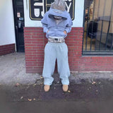Street Double Belted Casual Pants Men's Y2k Retro Harajuku Straight Trousers High-Waisted Hops 68HZ